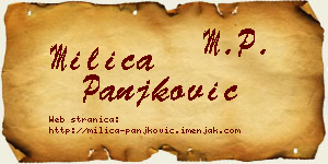 Milica Panjković vizit kartica